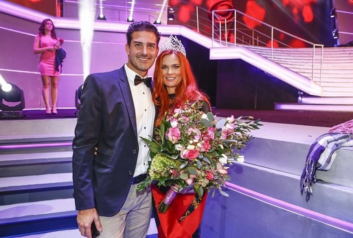 Nejpřitažlivější žena Česka za rok 2014 se svým manželem.